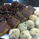 Australia Australia @Modest_Munchies Here's my #eid treats in Brisbane Date & nut truffles, caramel slice & mini choc cakes @muslimmatters