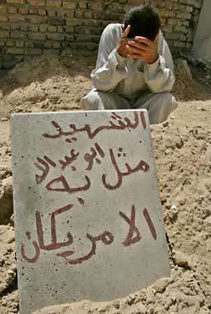 Fallujah - A relative mourns a killed family member 