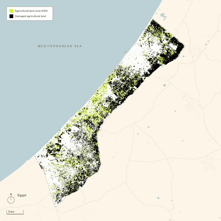 genocide map of Gaza