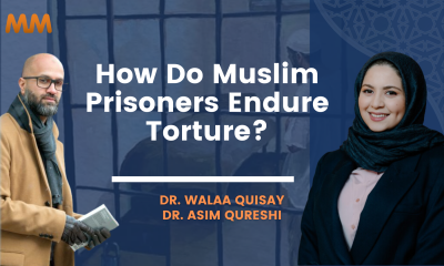 A picture of Dr. Asim Qureshi and Dr. Walaa Quisay, with text that says "How do Muslim prisoners endure torture?"