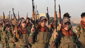 Female peshmerga fighters