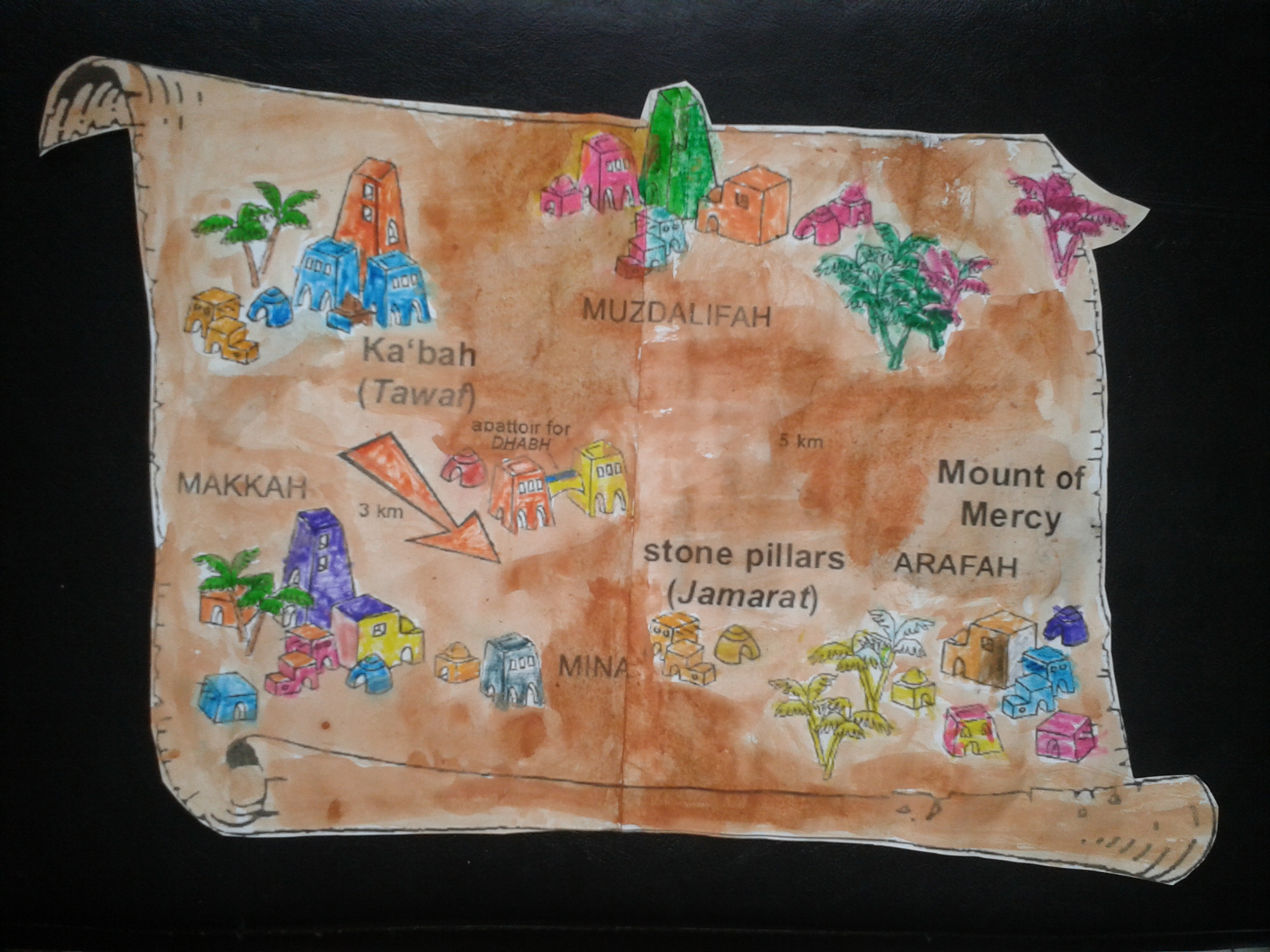Hajj map for children