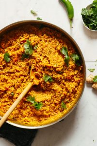 Indian rice and cauliflower dish